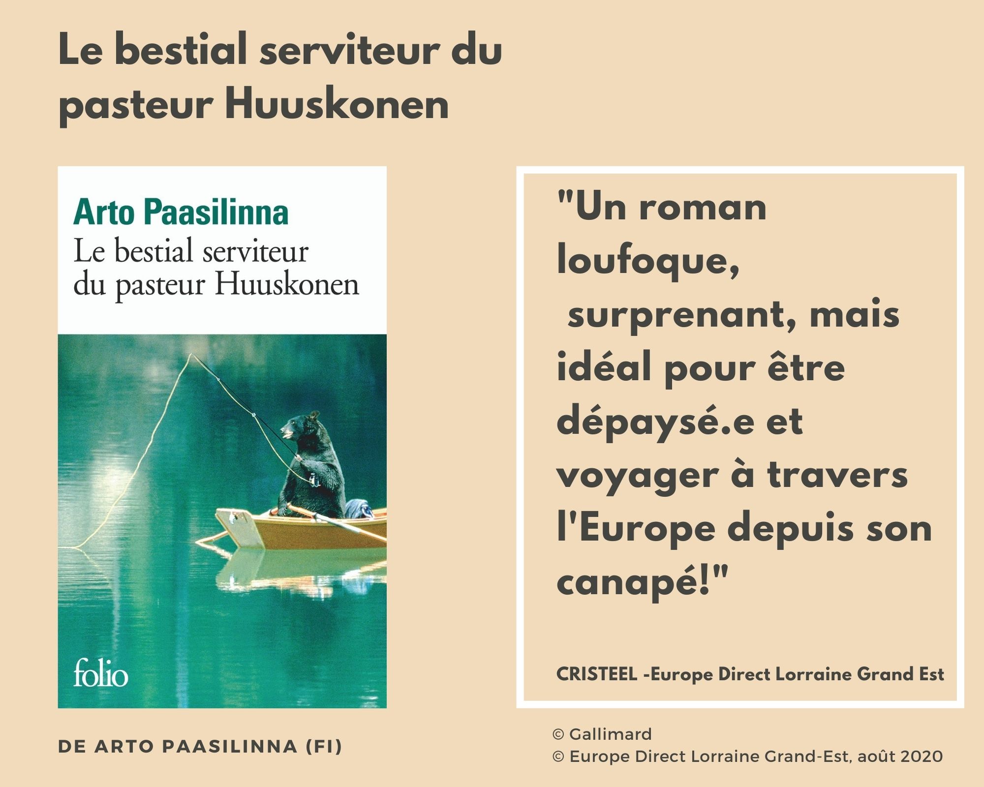 LIVRE EUROPEEN 8 Le bestial serviteur du pasteur Huuskonen 